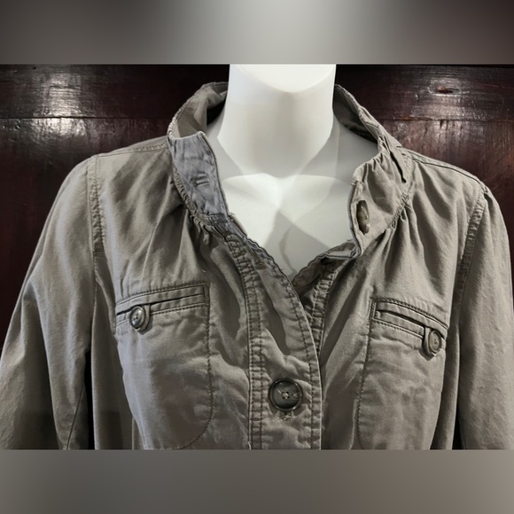 Loft Gray Jacket with Draw-String Waist & Pockets - Picture 3 of 6